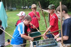 Traditional scouting skills being maintained - Seagull's camp dresser.