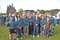 The campers at the Scouting Sunrise event on 1 August