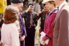 The Group Chairman introduces the Scout Leader in charge and his wife