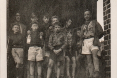 Setting out for annual camp at Crosby Ravensworth, 1952. Those were the days - hop in the back of a van, together with your gear, and off you went!